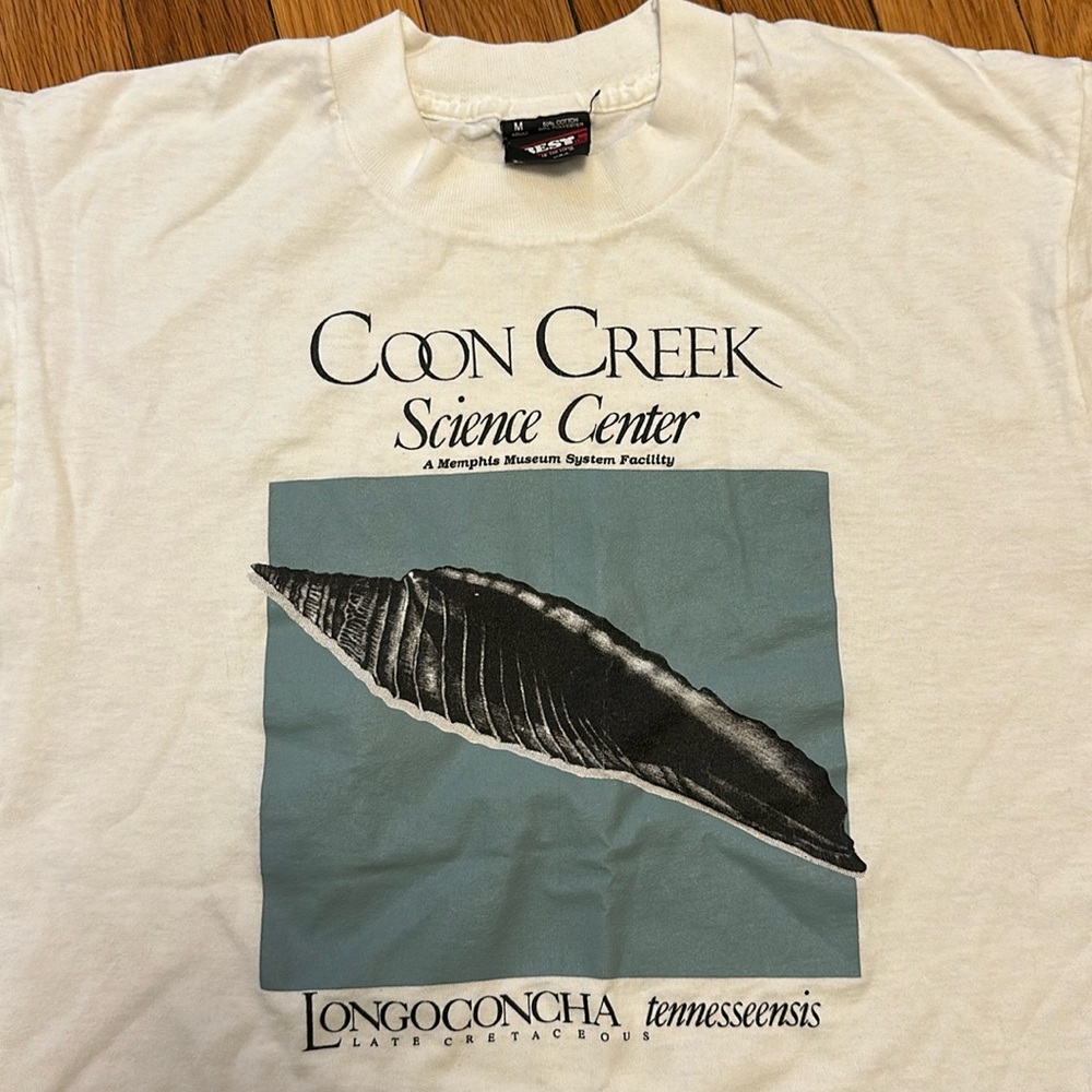 Vintage Fruit of the Loom Coon Creek Memphis Science Museum Tee White Size M